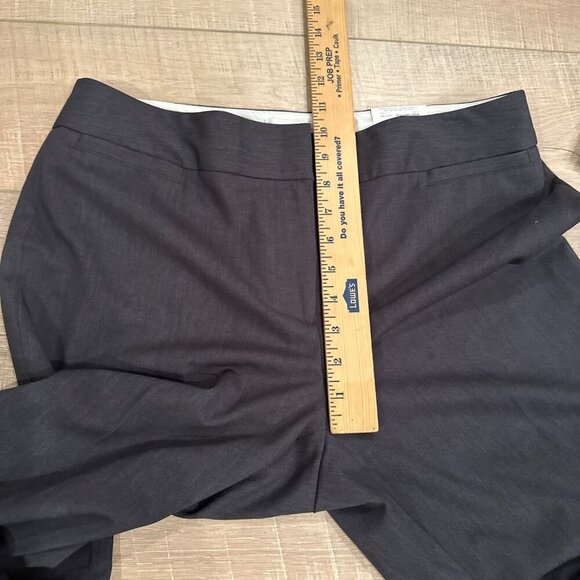 LIZ CLAIBORNE WOMENS AUDRA 10 LONG PANTS CHARCOAL HEATHER STRAIGHT LEG - Picture 4 of 12